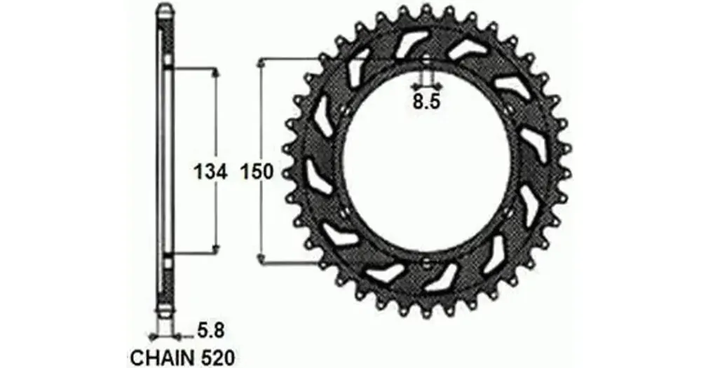 Takaratas SUNSTAR TERÄS SUNR1-3619 48 hammasta Pikatoimitus