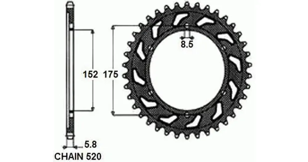 Tarjous SUNSTAR TERÄSKETJURATAS TAKA SUNR1-3685 46 hammasta