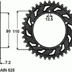 Edullinen Hinta SUNSTAR TERÄS takaratas SUNR1-4335, 40 hammasta