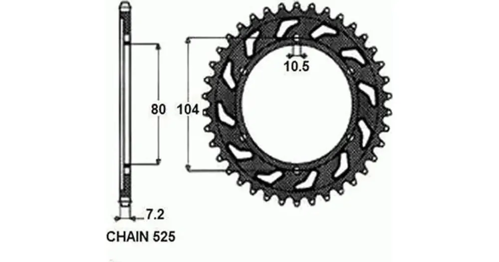 Alkuperäinen Takaratas SUNSTAR TERÄS SUNR1-4347 43 hammasta