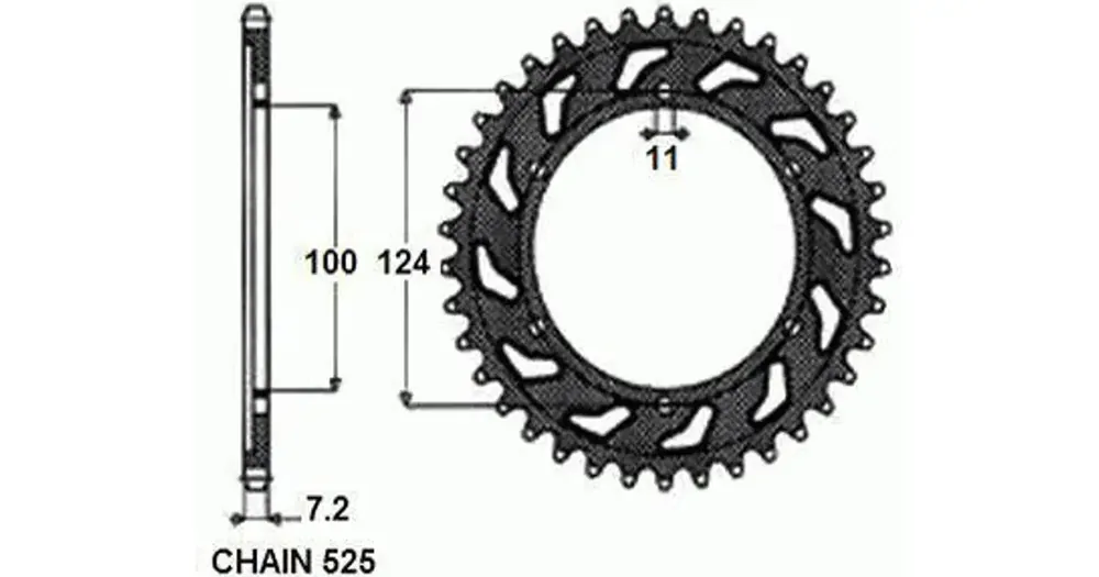 SUNSTAR TERÄKSESTÄ VALMISTETTU TAKARATAS SUNR1-4436, 39 HAMMASTA Tarjous