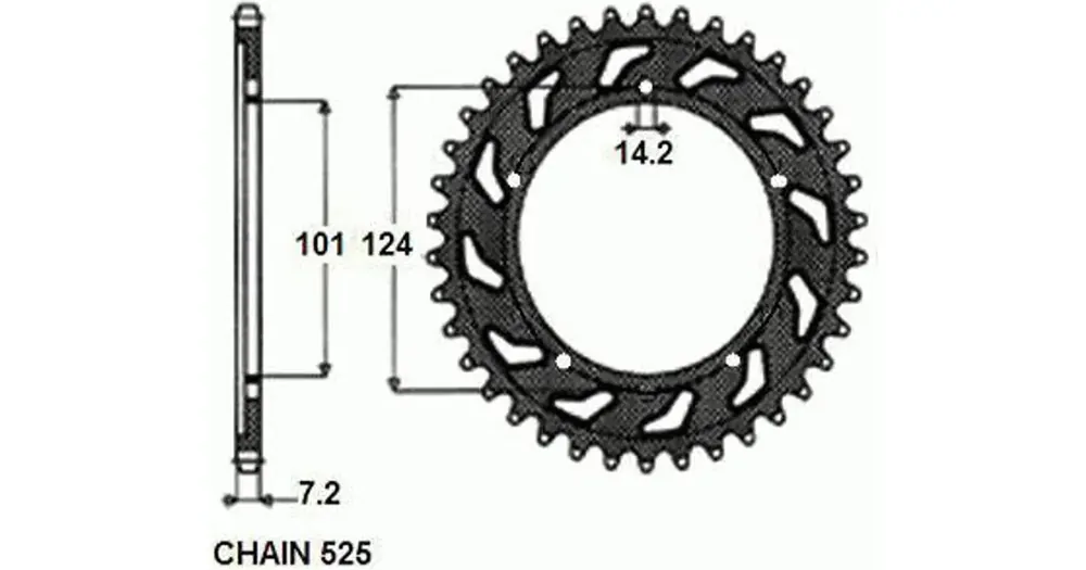Uusi Kokoelma SUNSTAR TERÄS takaratas SUNR1-4442 40 hammasta