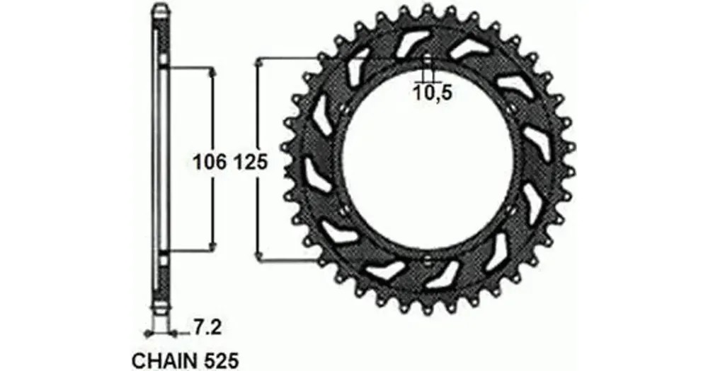 Sertifioitu Takaratas SUNSTAR TERÄS SUNR1-4448 47 hammasta