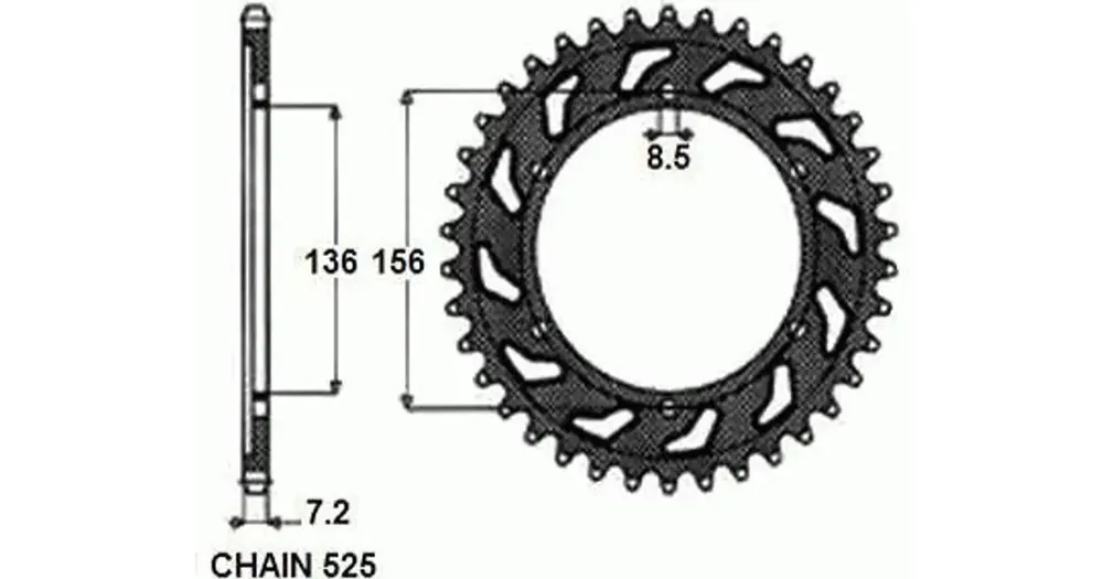 Takaratas SUNSTAR TERÄS SUNR1-4628 41 hammasta Vain Tänään