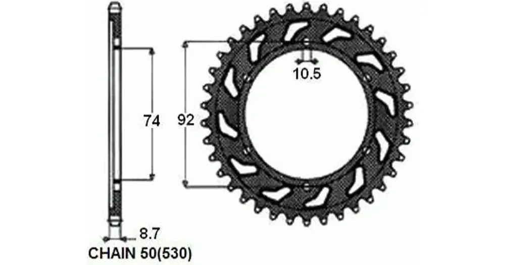 Takaratas SUNSTAR TERÄS SUNR1-5202 45 hammasta Turvallinen Maksu