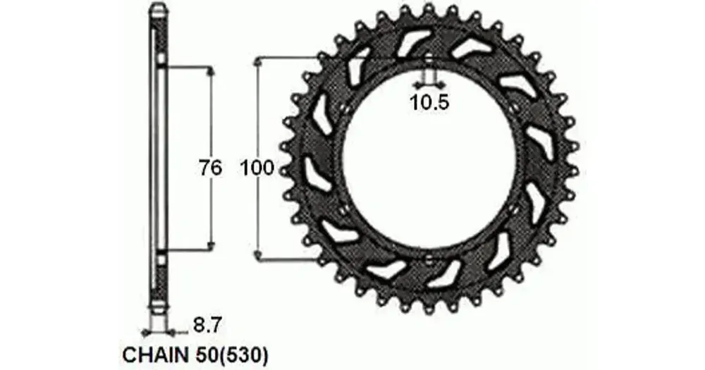 Kausialennus Takaratas SUNSTAR TERÄS SUNR1-5223 45 hammasta