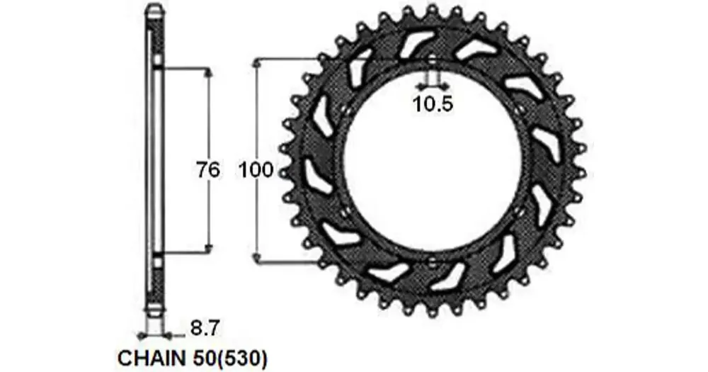 Vain Rajoitetun Ajan Takaratas SUNSTAR TERÄS SUNR1-5226 43 hammasta