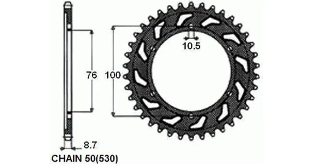 Takaratas SUNSTAR TERÄS SUNR1-5226 45 hammasta Nopea Toimitus