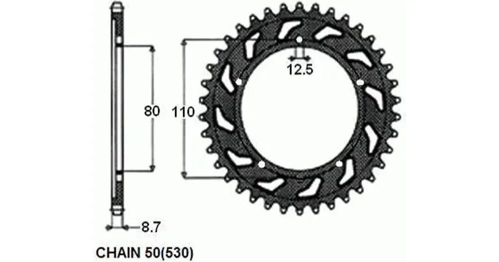 Takaratas SUNSTAR TERÄS SUNR1-5338 42 hammasta (KORVAAVA TUOTE SUNR1-5363-42) Pakollinen (Must-Have)