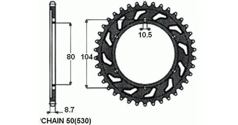 Takaratas SUNSTAR TERÄS SUNR1-5344 40 hammasta Osta Tänään