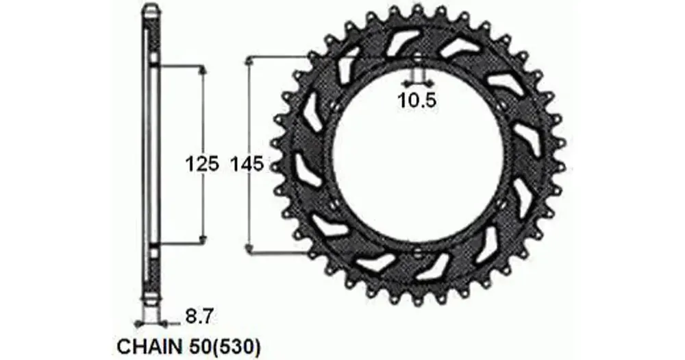 Takaratas SUNSTAR TERÄS SUNR1-5544 39 hammasta Älä Missaa