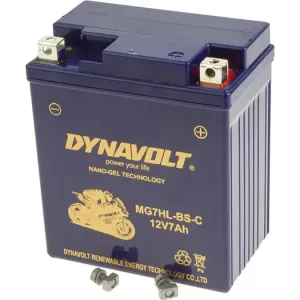 Korkea Laatu Dynavolt MG7HL-BS-L (YTX7L-BS) geeliakku 114x70x130mm 12V 7Ah 95CCA