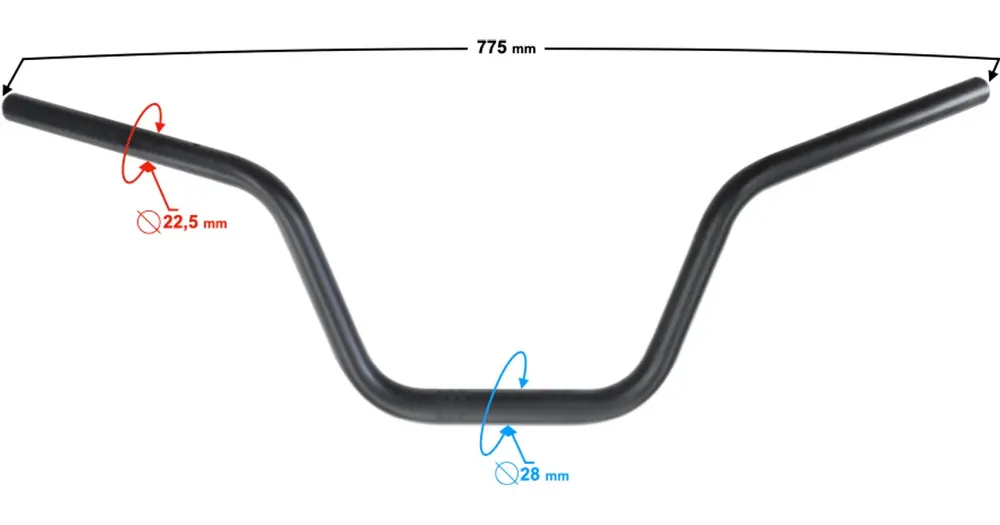 Barton GT 125 ohjaustanko Tehdashinta