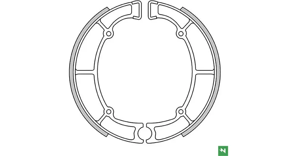 Jarrupalat 180x40mm, taka, Newfren Kawasaki EN 500 / GT 550 / VN 800 / Z 550 / Eliminator 400 Halpa