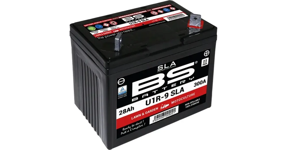BS Battery U1R-9 12V 28Ah ruohonleikkurin akku, 195x125x176mm, 300CCA Loppuunmyynti