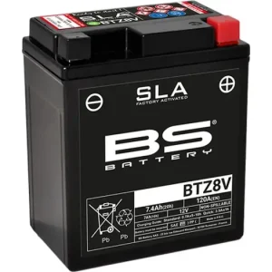 Huoltovapaa akku BS Battery BTZ8V (YTZ8V) 12V 7Ah 113x70x130mm 120CCA Pikatoimitus