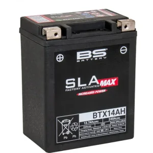 Huoltovapaa akku BS Battery BTX14AH MAX (YTX14AH-BS) 12V 13Ah 134x89x166mm 240CCA Merkkituote