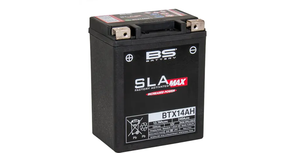 Huoltovapaa akku BS Battery BTX14AH MAX (YTX14AH-BS) 12V 13Ah 134x89x166mm 240CCA Merkkituote