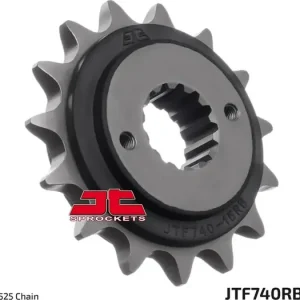 Kausialennus Etuhammasratas 525, 15 hammasta, RB - kumilla päällystetty ketjunohjain, JT Sprockets JTF740