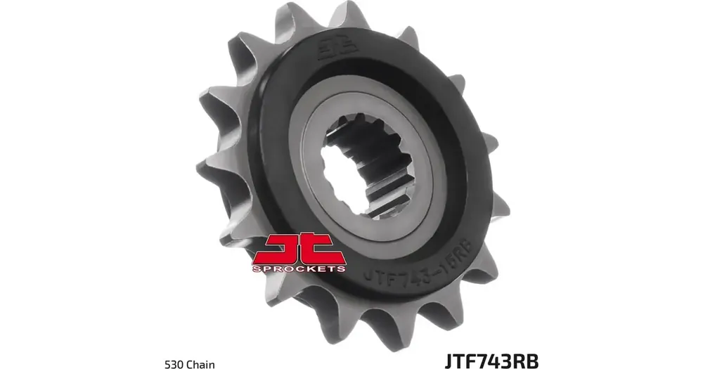 Uusi Kokoelma Eturatas 530 15 hammasta, RB - kumiohjain ketjulle, JT Sprockets JTF743