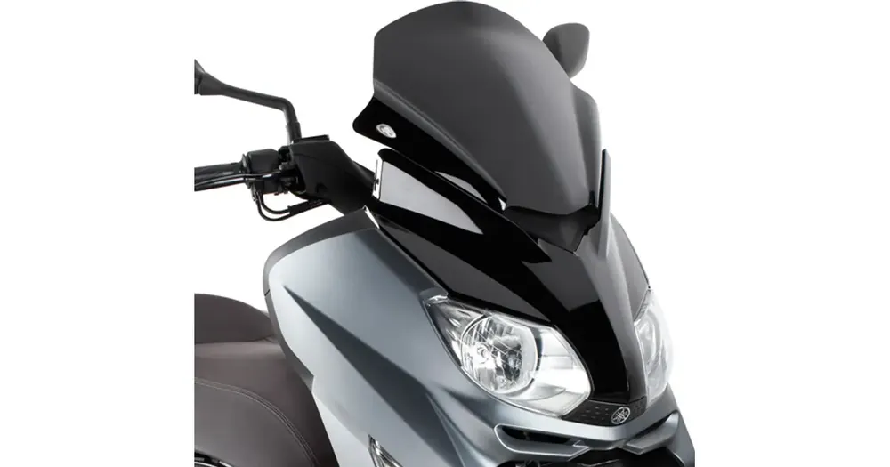 Uutuus Tuulilasi, kiiltävä musta, 37x43cm, Kappa, KD446B, Yamaha X-MAX 125/250, MBK Skycruiser 125