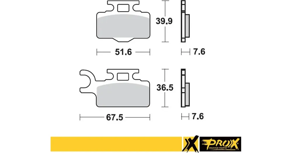 Alennettu Jarrupalat eteen Prox KH302 (37.107202) Kawasaki KX 65 ‘00-20, Suzuki RM 65 ‘03-05