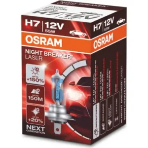 Kampanjahinta H7-polttimo 12V 55W PX26D Osram Night Breaker® Laser (+150 %)