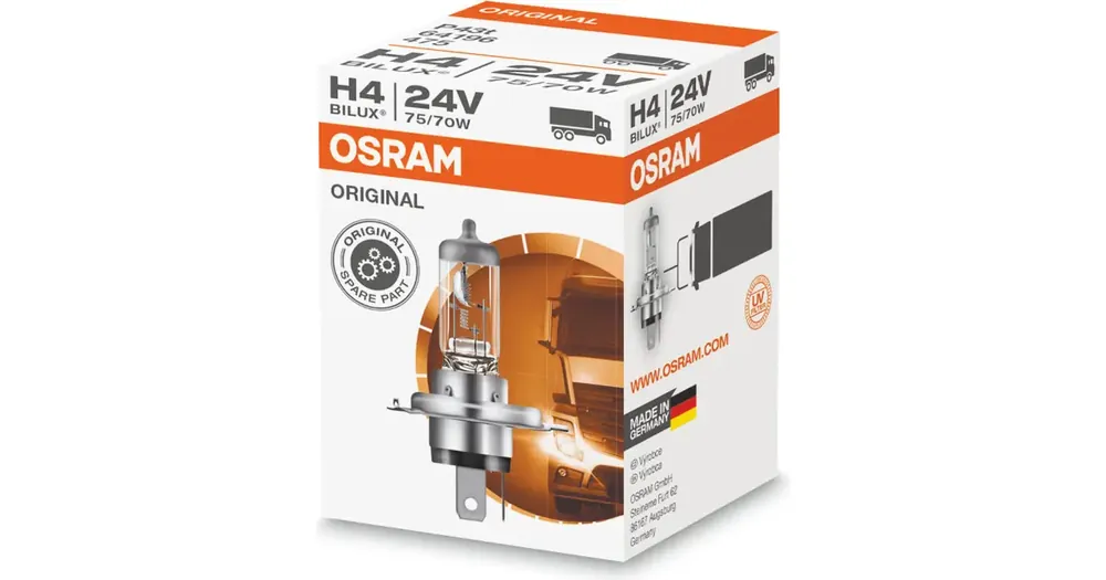 Pakollinen (Must-Have) H4-polttimo 12V 60/55W P43T Osram Original