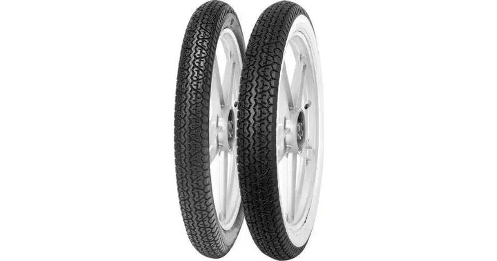 Halpa Mitas-moottoripyörän rengas 2.75-17 B-7 47J TT/TL VALKOINEN REUNUS eteen/taakse