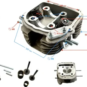 Sylinterikansi, täydellinen, Barton B-Max 125 EFI Nopea Toimitus