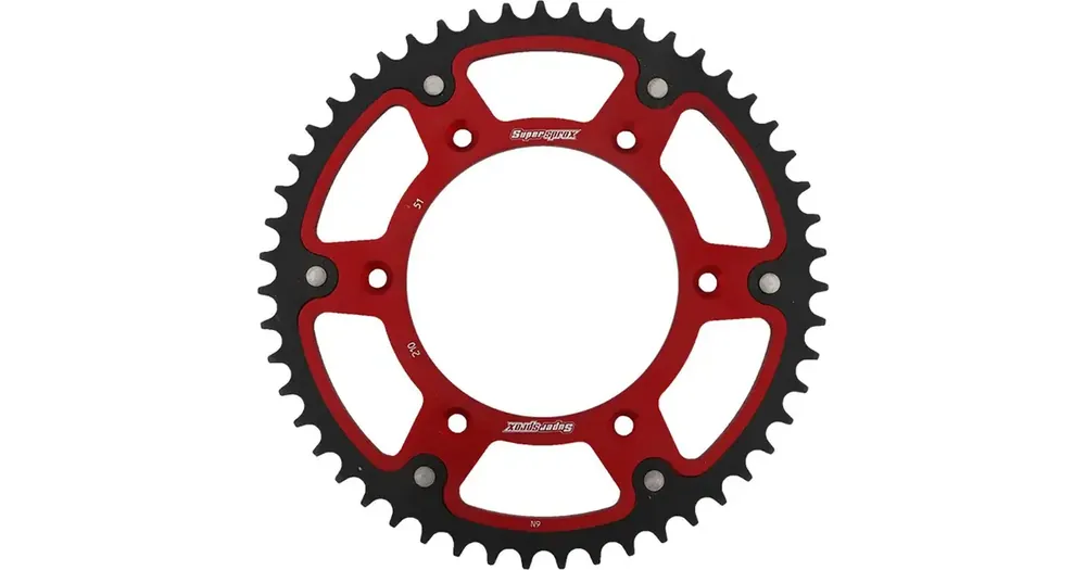 Tarjous Takaratas 520 51 hammasta, Supersprox 289 (JTR210), STEALTH - teräs-alumiini, punainen