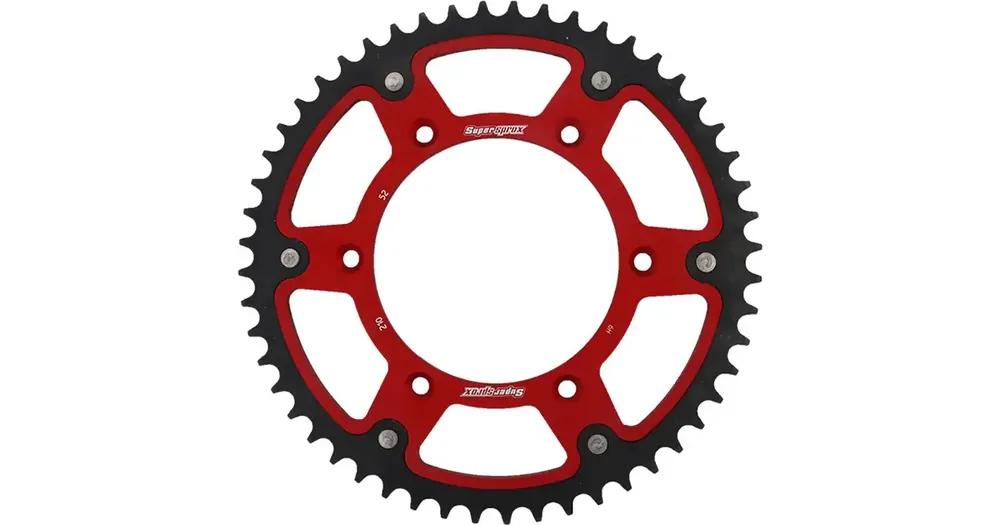 Takaratas 520 52 hammasta, Supersprox 289 (JTR210), STEALTH - teräs-alumiini, punainen Aito