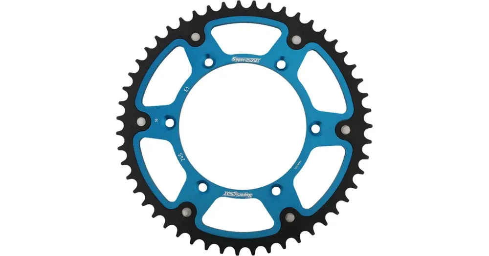Vain Tänään Takaratas 520 51 hammasta, Supersprox 245 (JTR251), STEALTH - teräs-alumiini, sininen