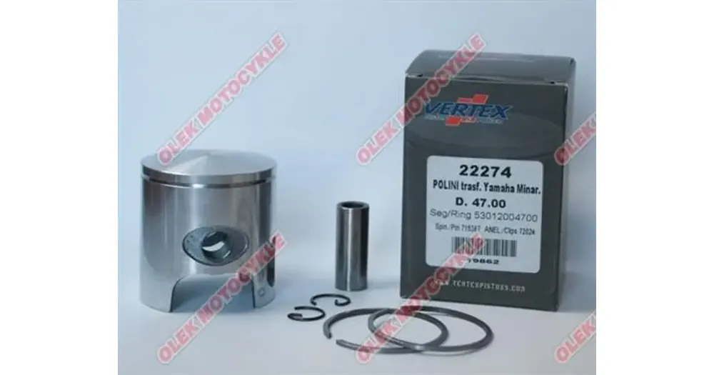 Täydellinen mäntä 47,75mm Vertex 22274080 Polini - Minarelli Yamaha Edullinen