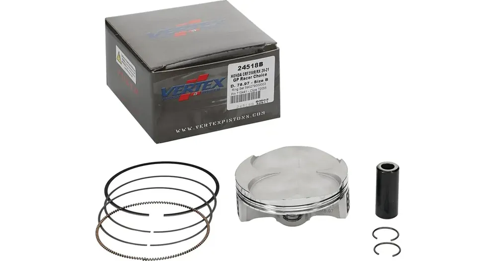 Osta Tänään Täydellinen mäntäsarja 78,97 mm, taottu, korkea puristussuhde 14.1 1, Vertex GP RACER 24518B