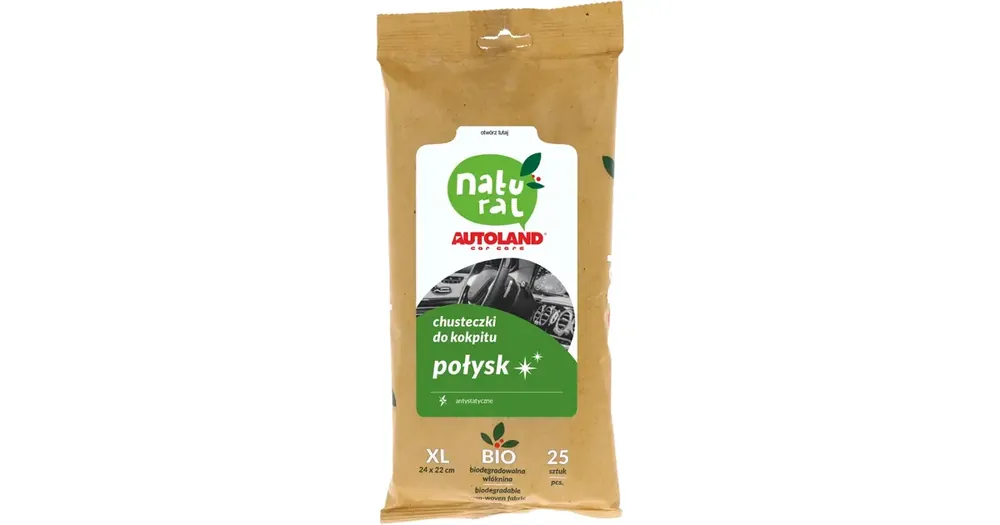 Halpa Hinta Autoland Natural Bio -kojelaudan ja muoviosien kiillotuspyyhkeet, 25 kpl