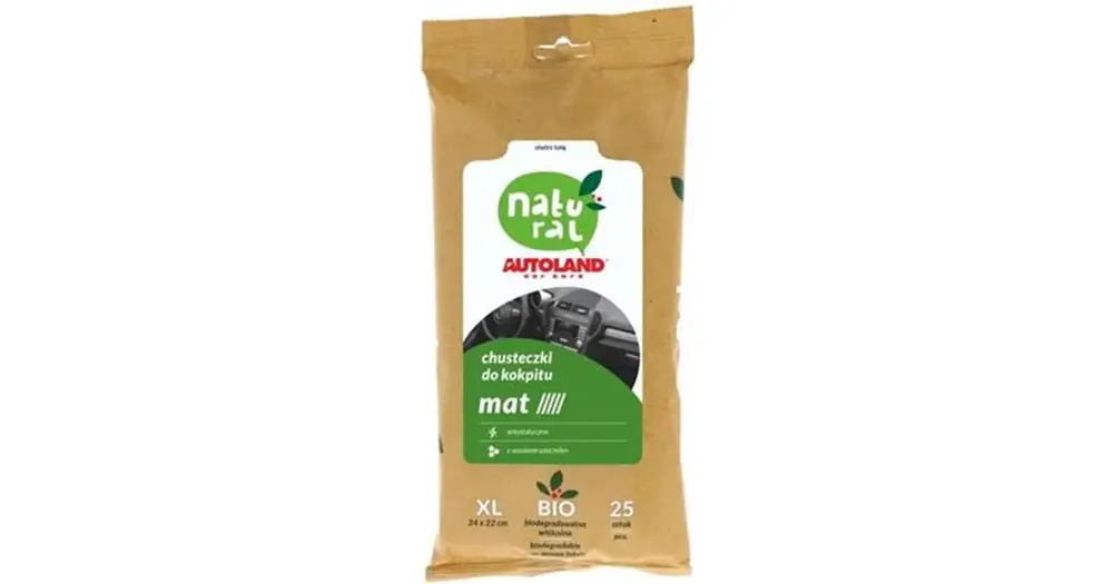 Autoland Natural Bio -kojelaudan ja muoviosien puhdistuspyyhkeet, matta, 25 kpl Pakollinen (Must-Have)