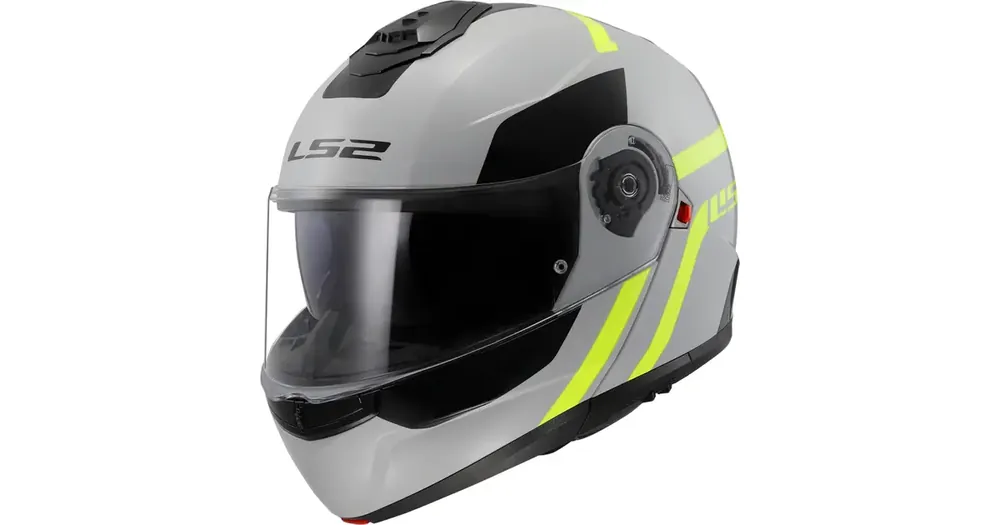 LS2 FF908 Strobe II Autox harmaa/huomiokeltainen avattava kypärä Uusi Kokoelma