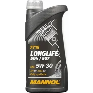 Moottoriöljy autoihin 5W30 synteettinen 1L, Mannol Longlife 504/507 7715 Ajankohtainen