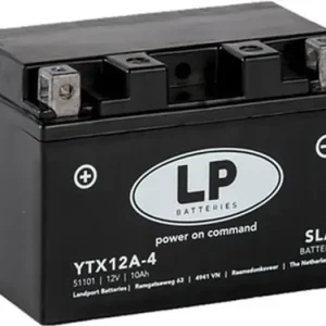 Kausialennus Landport YTX12A-4 (YT12A-BS) huoltovapaa akku 12V 10Ah 150x88x105mm 175CCA