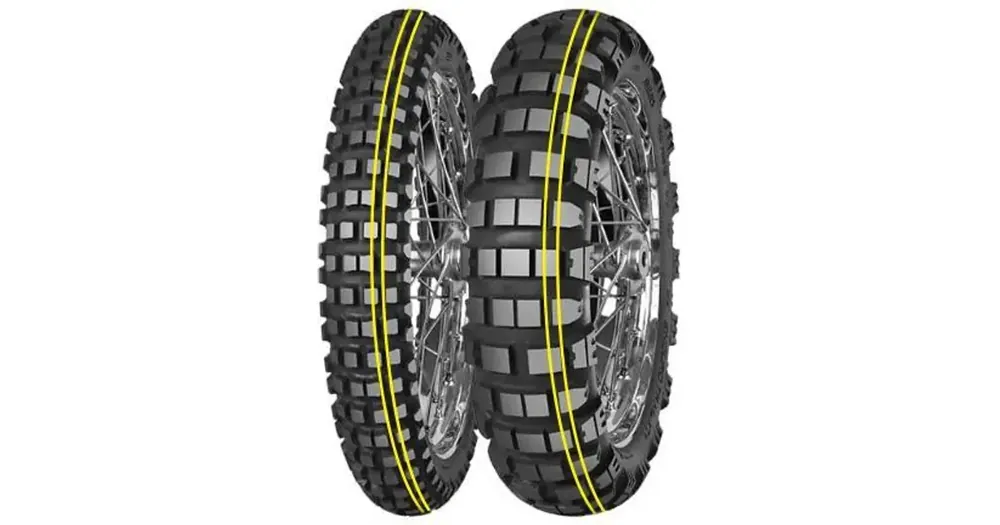 Osta Nyt Mitas 90/90B21 (3.00B21) ENDURO TRAIL XT+ DAKAR moottoripyörän dual-rengas (KAKSIKERTAINEN KELTAINEN VIIVA) 54T M+S eturengas