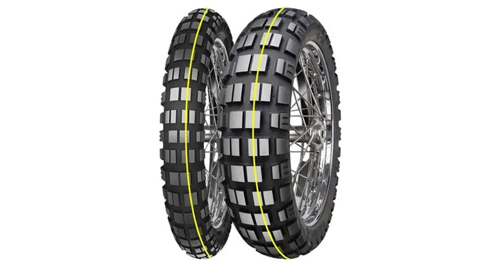 Mitas 140/80-17 E-10 69T TL DAKAR (KELTAINEN RAITA) takamoottoripyörän dual-rengas Turvallinen Maksu