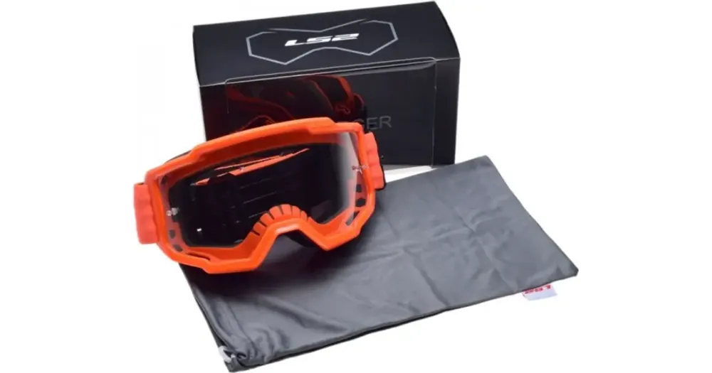 Uusi Malli LS2 Charger Orange Clear Vision moottoripyörälasit, kirkas visiiri