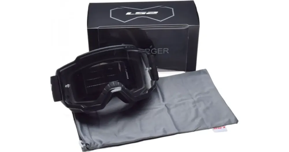 LS2 Charger Black Clear Vision moottoripyörälasit, kirkas visiiri Päivän Tarjous