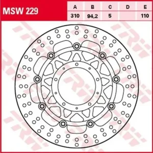 Halpa Etujarrulevy, TRW Lucas MSW229