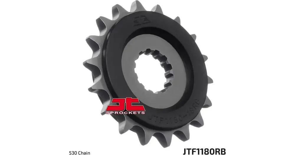 Loppuunmyynti Eturatas 530 19 hammasta, RB - kumilla päällystetty ketjuohjain, JT Sprockets JTF1180