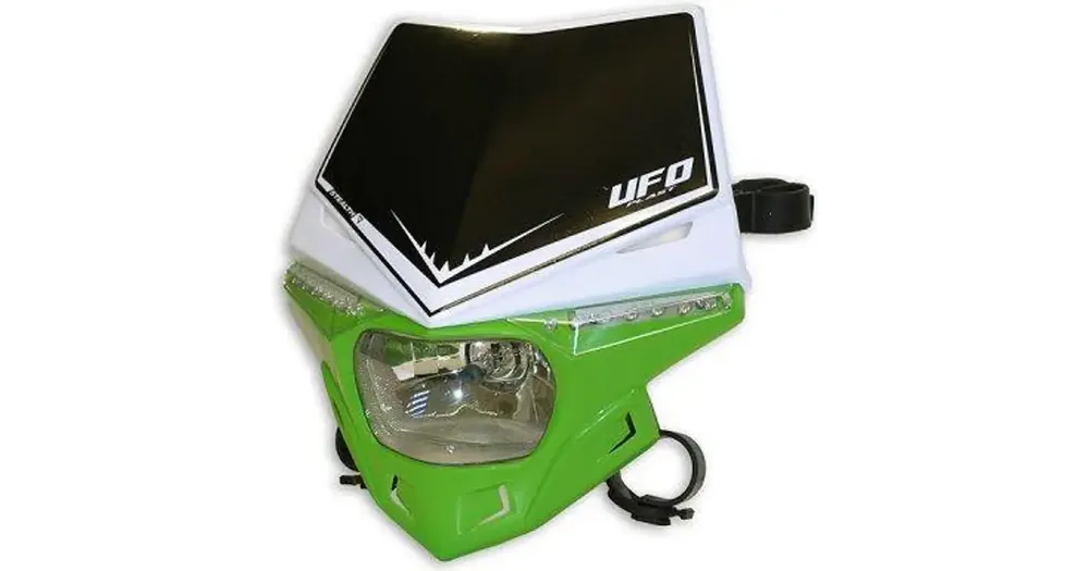 Lampa yleismallinen etuvalo, vihreä musta, hyväksytty, UFO Plast BICOLOR STEALTH PF01715W026 Kausialennus