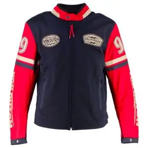 Helstons VON DUTCH CALIFORNIA AIR MESH Moottoripyörätakki - Sininen / Punainen Löytö