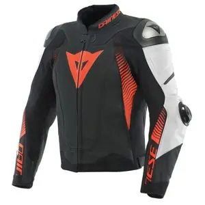 Dainese SUPER SPEED 4 PERF. Moottoripyörätakki - Musta / Punainen Flash-Tarjous
