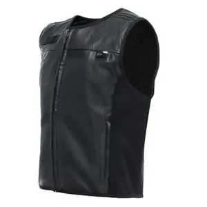 Dainese SMART JACKET LEATHER Moottoripyörän ilmatyyny - Musta Asiakkaiden Suosikki